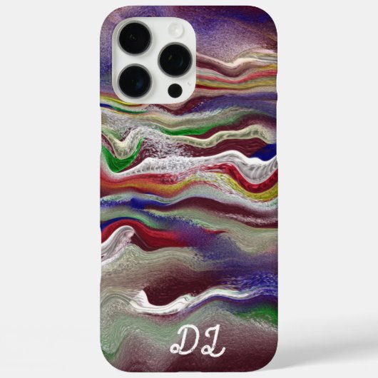 ユニーク抽象芸術マーレド液化&カラフル Case-Mate iPhoneケース (裏面)