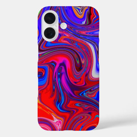 ユニーク抽象芸術マーレド液化&カラフル Case-Mate iPhoneケース (裏面)
