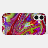 ユニーク抽象芸術マーレド液化&カラフル Case-Mate iPhoneケース (裏面 (横))