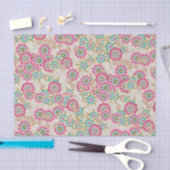 ユニーク抽象芸術日本の花アートパターン 薄葉紙 (クラフト)