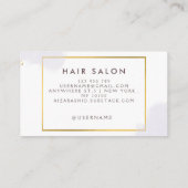 ユニーク抽象芸術水の色モダン紫金ゴールド 名刺 (裏面)