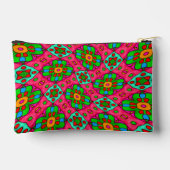 ユニーク抽象芸術花模様 アクセサリーポーチ (裏面)
