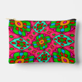 ユニーク抽象芸術花模様 アクセサリーポーチ (正面)