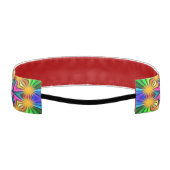 ユニーク抽象芸術花模様 アスレチックヘッドバンド (裏面)