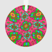 ユニーク抽象芸術花模様 オーナメント (裏面)