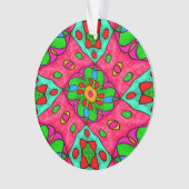 ユニーク抽象芸術花模様 オーナメント (正面)