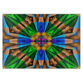 ユニーク抽象芸術花模様 カッティングボード (正面)