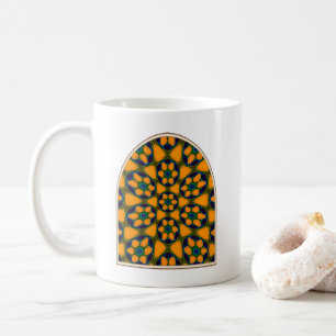 ユニーク抽象芸術花模様 コーヒーマグカップ