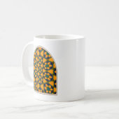 ユニーク抽象芸術花模様 コーヒーマグカップ (正面左)