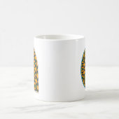 ユニーク抽象芸術花模様 コーヒーマグカップ (中央)