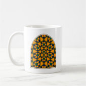 ユニーク抽象芸術花模様 コーヒーマグカップ (左)