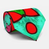 ユニーク抽象芸術花模様 ネクタイ (ロール)