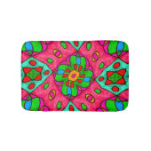 ユニーク抽象芸術花模様 バスマット (正面)