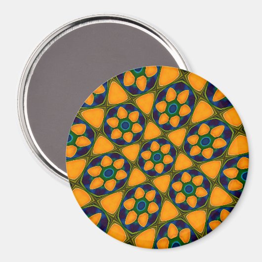 ユニーク抽象芸術花模様 マグネット (正面/裏面)