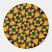 ユニーク抽象芸術花模様 マグネット (正面)