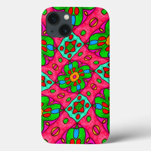 ユニーク抽象芸術花模様 Case-Mate iPhoneケース (裏面)