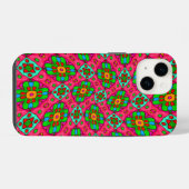 ユニーク抽象芸術花模様 iPhoneケース (裏面横)
