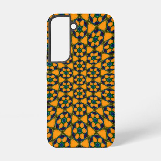 ユニーク抽象芸術花模様 SAMSUNG GALAXYケース (裏面)
