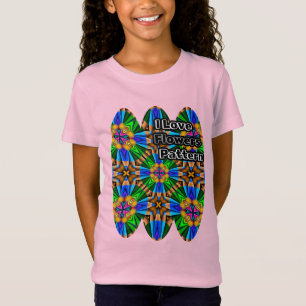 ユニーク抽象芸術花模様 Tシャツ