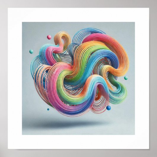 ユニーク抽象芸術融合 ポスター (正面)