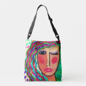 ユニーク抽象芸術 クロスボディバッグ (裏面)