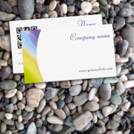 ユニーク抽象芸術QRコードラベンダー名刺 名刺