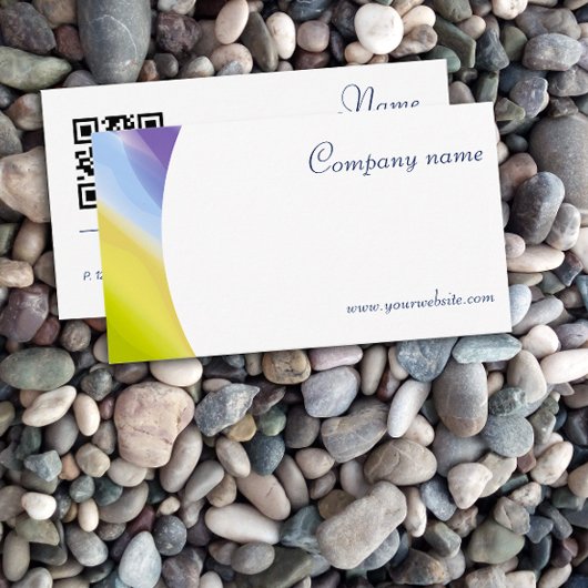 ユニーク抽象芸術QRコードラベンダー名刺 名刺