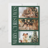 ユニーク数々の写真赤メリークリスマスカード シーズンカード (正面)