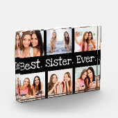 ユニーク最高のおもしろいエバー6フォトコラージュブラック フォトブロック (左)