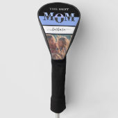 ユニーク最高のMomフォトブルー黒文字名 ゴルフヘッドカバー (正面)