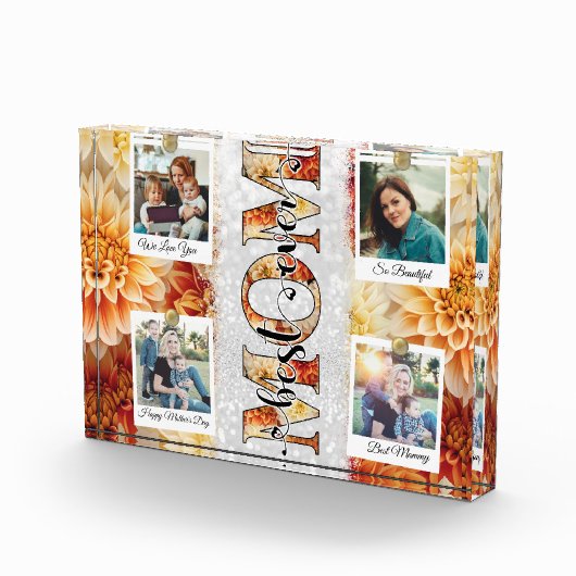 ユニーク最高のMom EverカスタムフローラPhoto Collage フォトブロック (右)