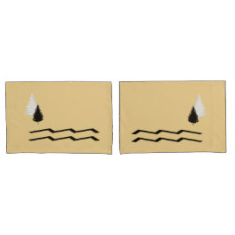 ユニーク木素朴/川のピロウケースセット 枕カバー