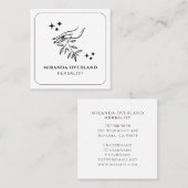 ユニーク本草学者Naturopath植物学離れ品 スクエア名刺 (正面/裏面)