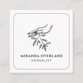 ユニーク本草学者Naturopath植物学離れ品 スクエア名刺 (正面)