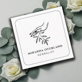 ユニーク本草学者Naturopath植物学離れ品 スクエア名刺