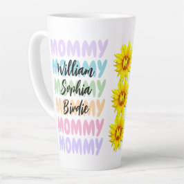 ユニーク母ギフト | モダンの子供の名前 カフェラテマグ