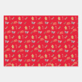 ユニーク水彩動物の模様 ラッピングペーパーシート (正面3)