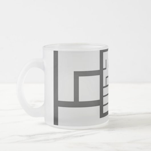 ユニーク漢字「祭」 フロストグラスマグカップ (左)
