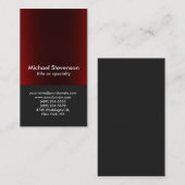 ユニーク濃い灰色の赤の垂直プロフェッショナル 名刺 (正面/裏面)