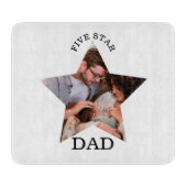 ユニーク父モダンの日5つ星パパ1写真 カッティングボード (正面)