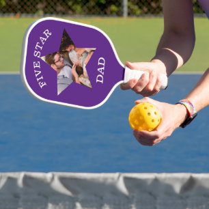 ユニーク父モダンの日5つ星パパ1写真 ピックルボールラケット