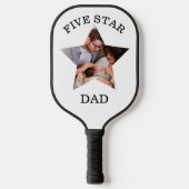 ユニーク父モダンの日5つ星パパ1写真 ピックルボールラケット (正面)