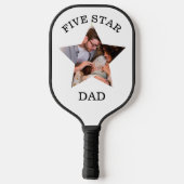 ユニーク父モダンの日5つ星パパ1写真 ピックルボールラケット (裏面)