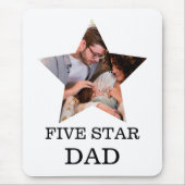 ユニーク父モダンの日5つ星パパ1写真 マウスパッド (正面)
