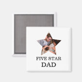 ユニーク父モダンの日5つ星パパ1写真 マグネット (正面/裏面)