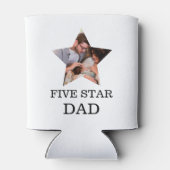 ユニーク父モダンの日5つ星パパ1写真 缶クーラー (裏面)