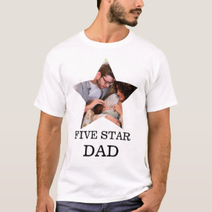 ユニーク父モダンの日5つ星パパ1写真 Tシャツ