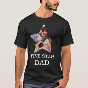 ユニーク父モダンの日5つ星パパ1写真 Tシャツ