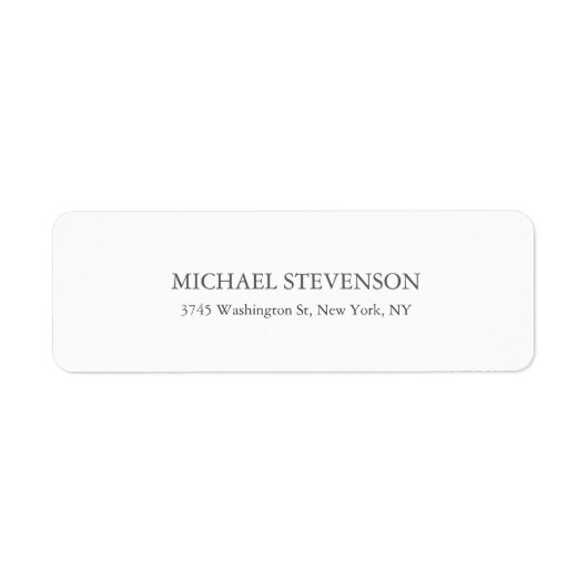 ユニーク特モダンエレガント差出人住所ラベル ラベル (正面)