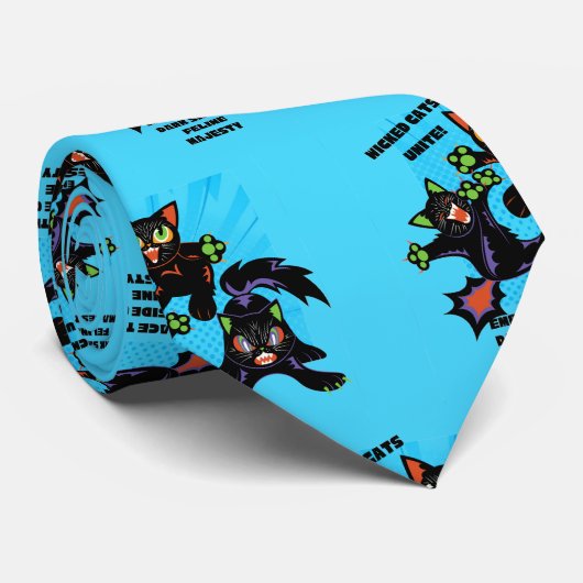ユニーク猫芸術的をテーマにしたネックタイ ネクタイ (ロール)